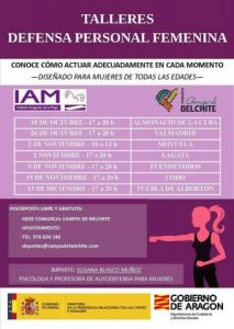 Taller de defensa personal femenina @ En diferente pueblos
