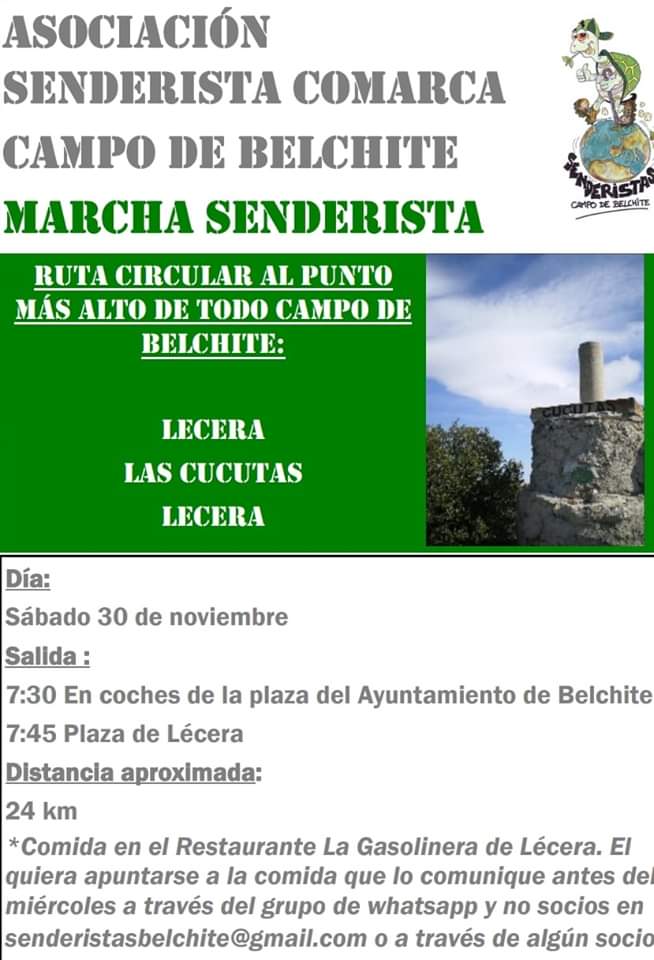 Marcha senderistas de Lécera a Las Cucutas y volver