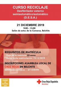Curso de reciclaje de Desfibrilador externo semiautomático / automático @ Belchite
