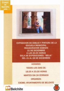 Exposición de dibujo y pintura de la Escuela Municipal @ Belchite