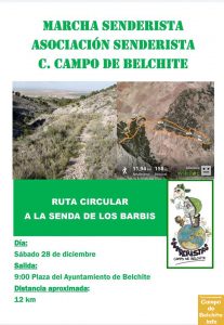 Ruta circular a la senda de los barbis. Marcha senderista @ Belchite