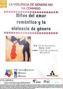 Taller "La violencia no va conmigo, mitos del amor romántico y la violencia de género" @ Belchite