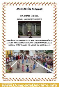 Participar en la preparación de la Feria Romana @ Almonacid de la Cuba