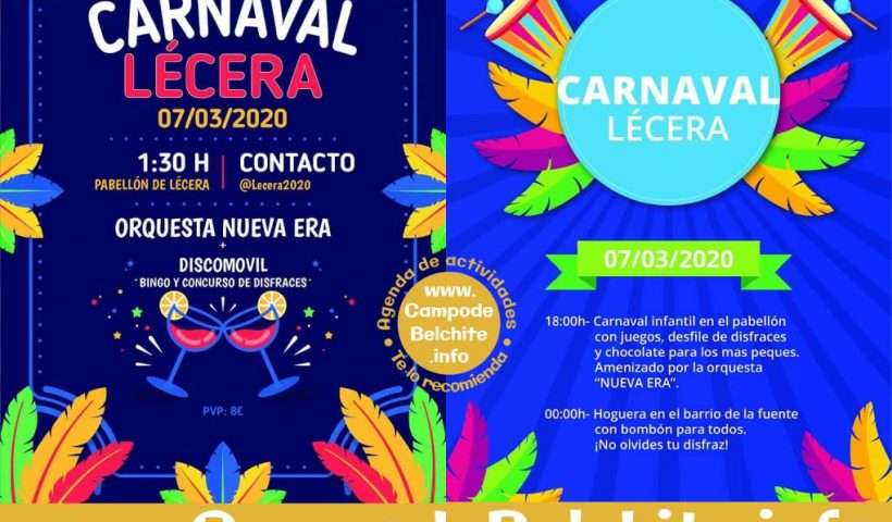 Carnaval Lécera 2020