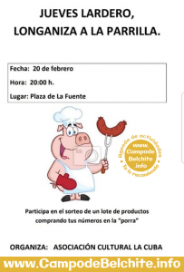 Jueves Lardero, longaniza a la parrilla @ Almonacid de la Cuba