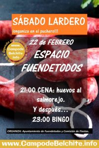 Sábado Lardero, longaniza en el puchero @ Fuendetodos