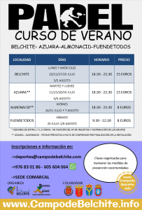 Curso de Padel en Belchite @ Belchite