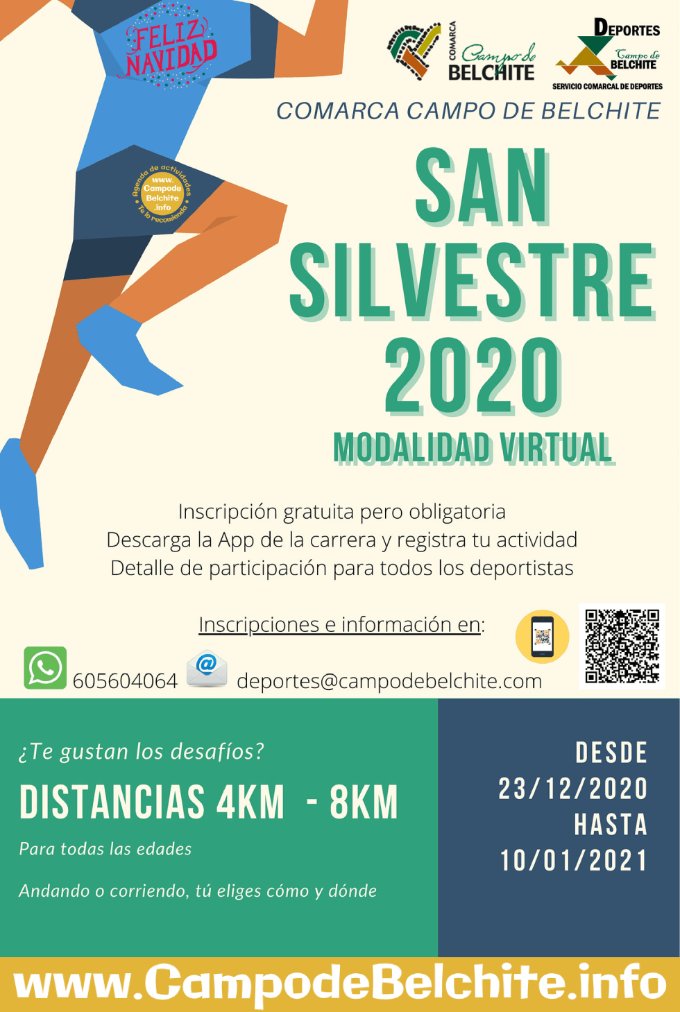 Carrera virtual San Silvestre de la Comarca Campo de Belchite 2020