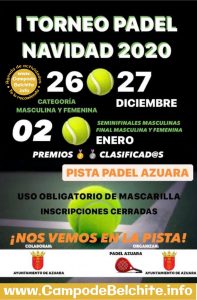 I Torneo de Pádel de Navidad 2020 @ Azuara