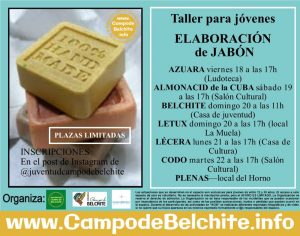 Taller de elaboración de jabón para jóvenes @ Azuara