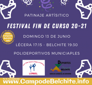 Festival fin de curso 20-21 de patinaje artístico @ Lécera