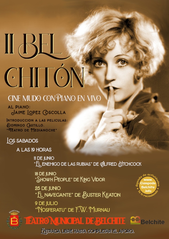 II Bel Chitón, cine mudo con piano en vivo