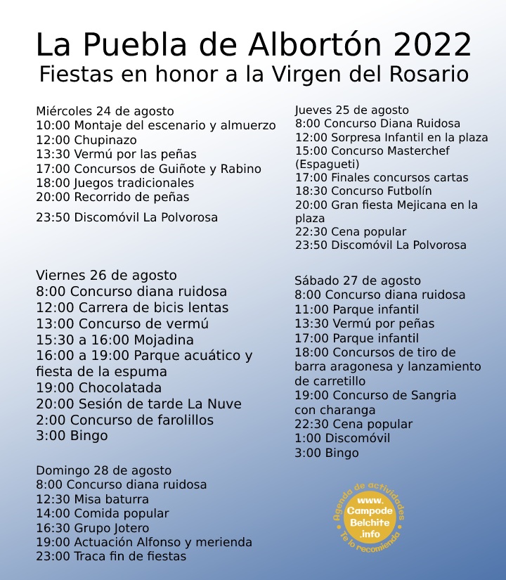 Fiestas La Puebla de Alborton