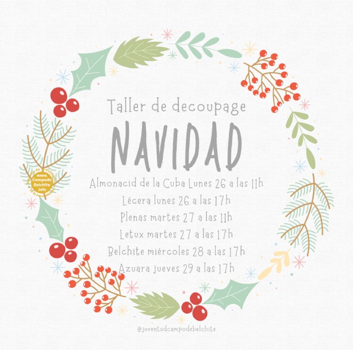 Taller de decoupage Navidad