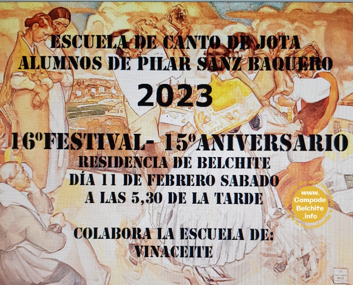 16º Festival Escuela de canto de jota alumnos de Pilar Sanz Baquero